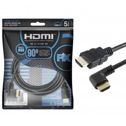 CABO HDMI 5 METROS 2.0 4K PIX 19P 90 GRAUS REF 018-3325 - SANTANA