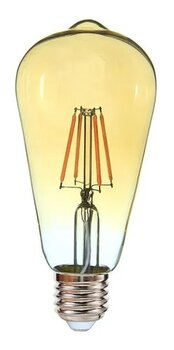 LAMPADA LED 4W TRANSPARENTE ST64 FILAMENTO 3000K E27 - OUROLUX