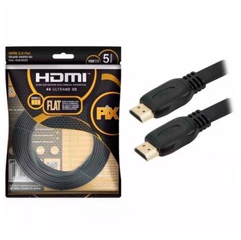 CABO HDMI 5METROS FLAT GOLD 2.0 19 PINOS 4K REF 018-5025 - SANTANA