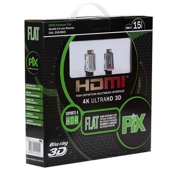 CABO HDMI 15 METROS FLAT 2.0 19 PINOS 4K REF 018-9815 - SANTANA