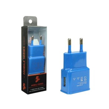 FONTE USB DE PAREDE 5V 2.1A AZUL REF 044-0003 - SANTANA