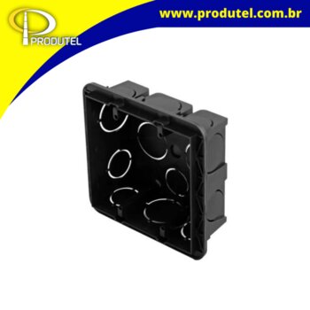 CAIXA 4X4 PVC EMBUTIR PRETA 689045 - PIAL