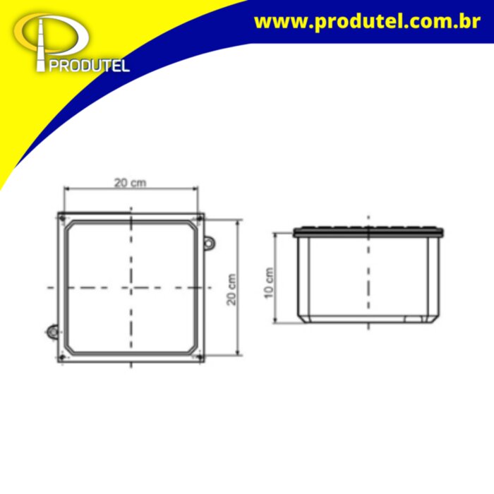 Caixa De Passagem Piso 20x20 AlumÍnio Anti Derrapante 56123003 Tramontina Produtel Comércio 7502