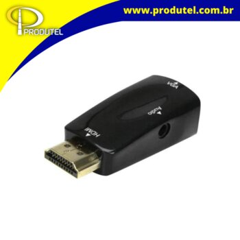 CONVERSOR PLUG HDMI PARA VGA SAIDA R/L REF 075-0822 - SANTANA