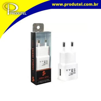 FONTE USB DE PAREDE 5V 2.1A BRANCO REF 044-0001 - SANTANA