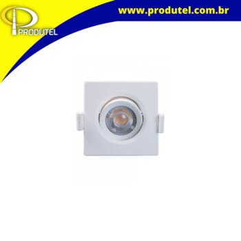 SPOT LED EMBUTIR ALLTOP 3W 3000K BIVOLT QUADRADO BRANCO (MR11) 15090191 - TASCHIBRA