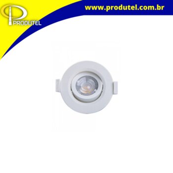 SPOT LED EMBUTIR ALLTOP 3W 3000K BIVOLT REDONDO BRANCO (MR11) 15090199 - TASCHIBRA