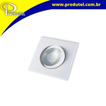 SPOT LED EMBUTIR COB PP 5W 6500K QUADRADO BRANCO 148160033   - STARTEC