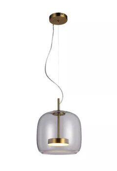 PENDENTE KALHA 127V 1X14W CINZA 57CM SN003A - BELLA