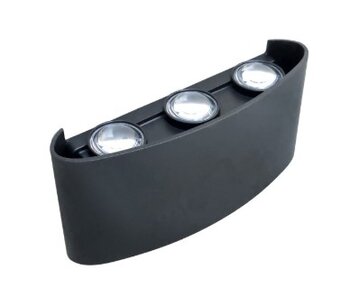 ARANDELA LED EFEITO SIERRA 6W 3000K PRETA 18682 - ECOFORCE