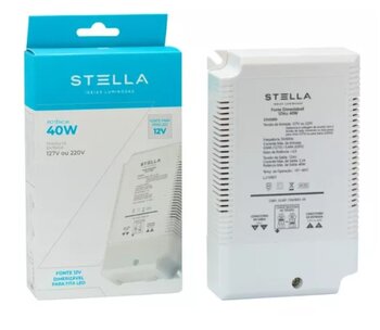 FONTE DIM PARA FITA LED 12V 40W BIVOLT SHT5899 - STELLATECH