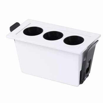 SPOT LED EMBUTIR POWERUS 6W 3000K 3 FOCOS BRANCO E PRETO 38° 6373 - NORDECOR