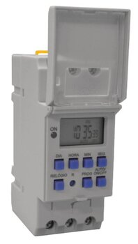TIMER DIGITAL INDUSTRIAL TRILHO 16A 1 SEGUNDO 40 PROGRAMAÇÃO BIVOLT LETM4004 - E