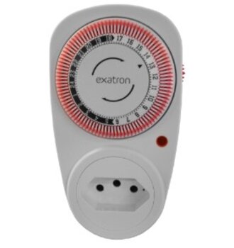 TIMER ANALOGICO CCOM TOMADA 10A 15MIN 96 PROGRAMAÇÃO BIVOLT LETM4002 - EXATRON