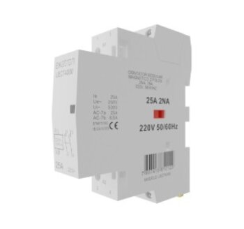 CONTATOR MODULAR 25A RELE MAGNÉTICO COM CHAVE 2NA 220V LECT4000 - EXATRON