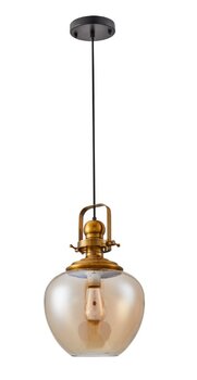 PENDENTE TION APE E27 OURO FOSCO PRETO/FUME 2586 - NORDECOR