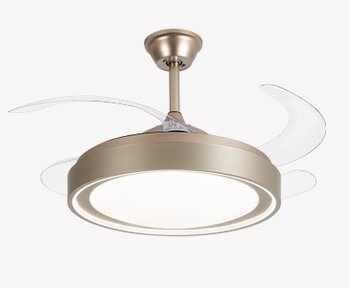 VENTILADOR TETO LED AIR GOLD 30W MULTICOR DOURADO BIVOLT 88378 - OPUS