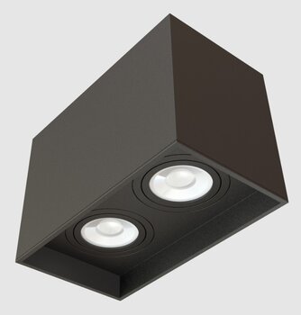 PLAFON BOX DUPLO SOBREPOR DICROICA MR16 PRETO 1060641 - MOON
