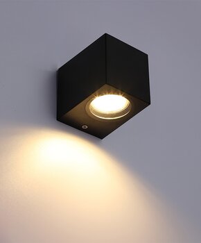 ARANDELA LED SOLO PARA LÂMPADA GU10 PRETA 81201 - OPUS
