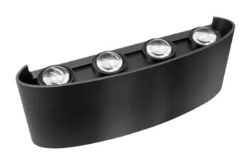 ARANDELA LED LENTILLE 8W 3000K PRETA 4 FOCOS ALQSP38 - LUMANTI