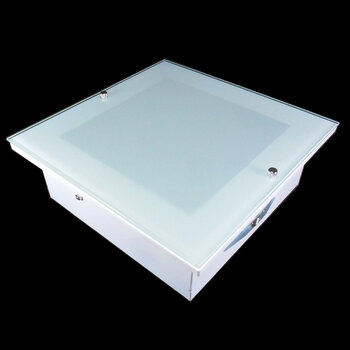 PLAFON EMB VD EXT QUAD 40X40X8CM 3XE27 BR