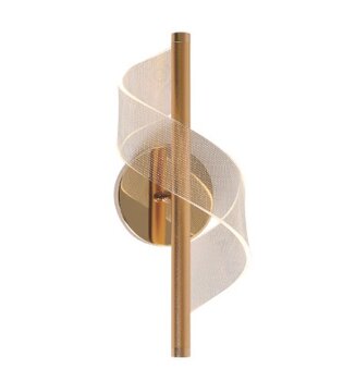ARANDELA LED 4W 3000K DOURADA 30X12CM QB05236 - SINDORA