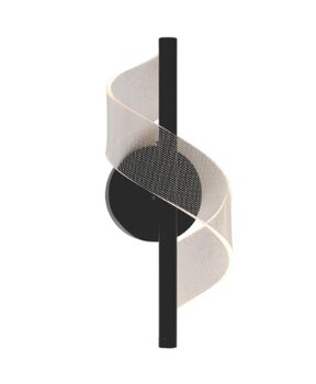 ARANDELA LED 4W 3000K PRETA 30X12CM QB05237 - SINDORA