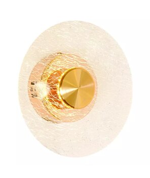 ARANDELA LED REDONDA 4W 3000K DOURADA 20CM QB05144 - SINDORA