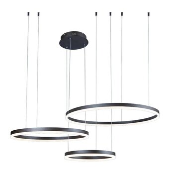 PENDENTE LED 114W 3000K PRETO QD05349 - SINDORA