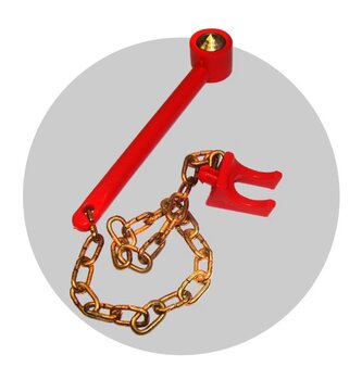 MARTELO PLÁSTICO COM CORRENTE E SUPORTE MQV-3 0440003 - FIRETRON