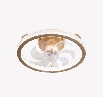 VENTILADOR TETO LED AIR PRISMA 40W DOURADO BIVOLT 30258 - OPUS