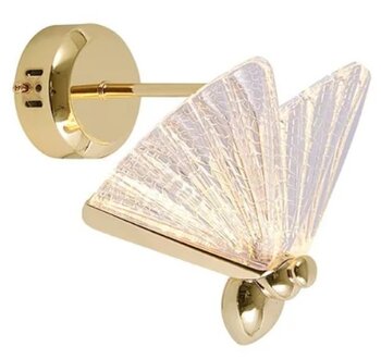 ARANDELA LED 6W 3000K BORBOLETA DOURADA QB05103 - SINDORA