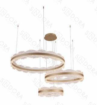 PENDENTE DOURADO 224W 3000K 40/60/80CM DCD015103 - SINDORA