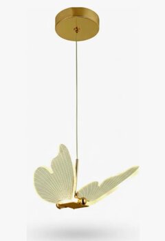 PENDENTE LED 8W 3000K BORBOLETA MINI DOURADO QD05105 - SINDORA
