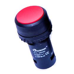 BOTÃO DE COMANDO MONOBLOCO 1NA+1NF VERMELHO 22MM